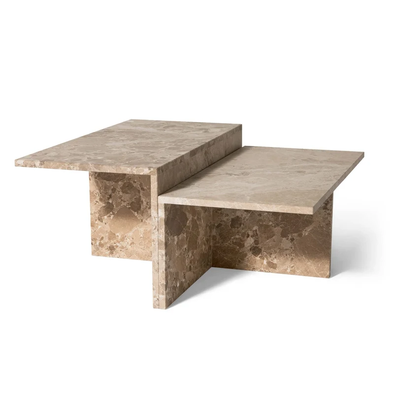 Velasca Couchtischset, Latte-Marmor | 90x90
