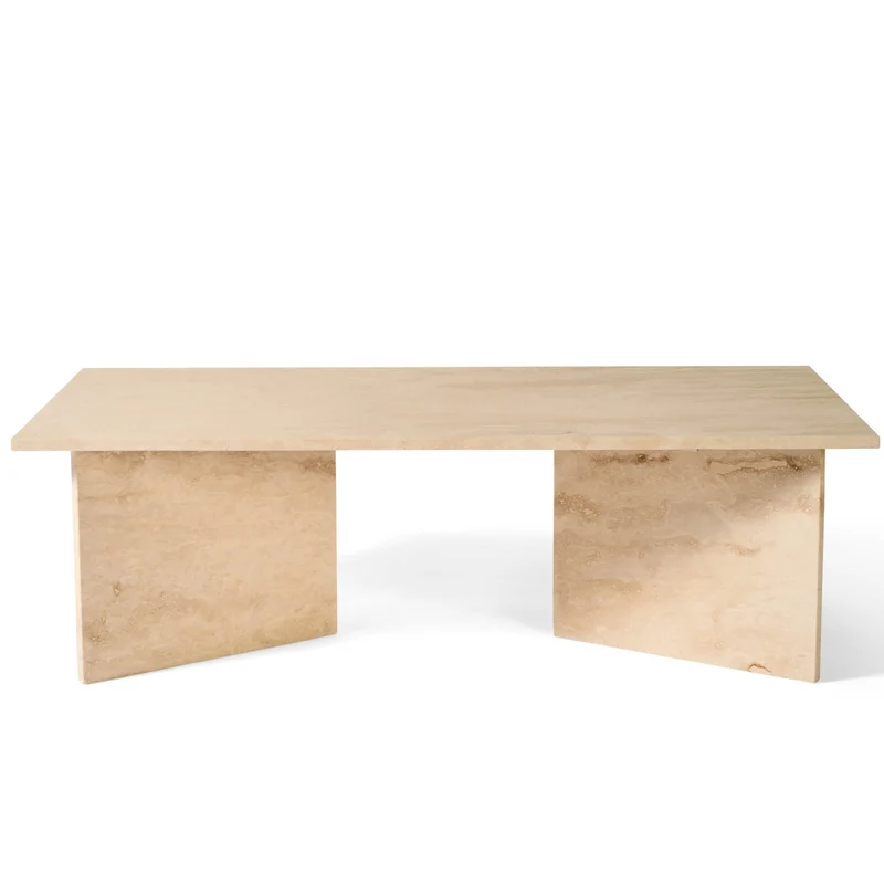 Vega Couchtisch, Travertin-Marmor | 140x70