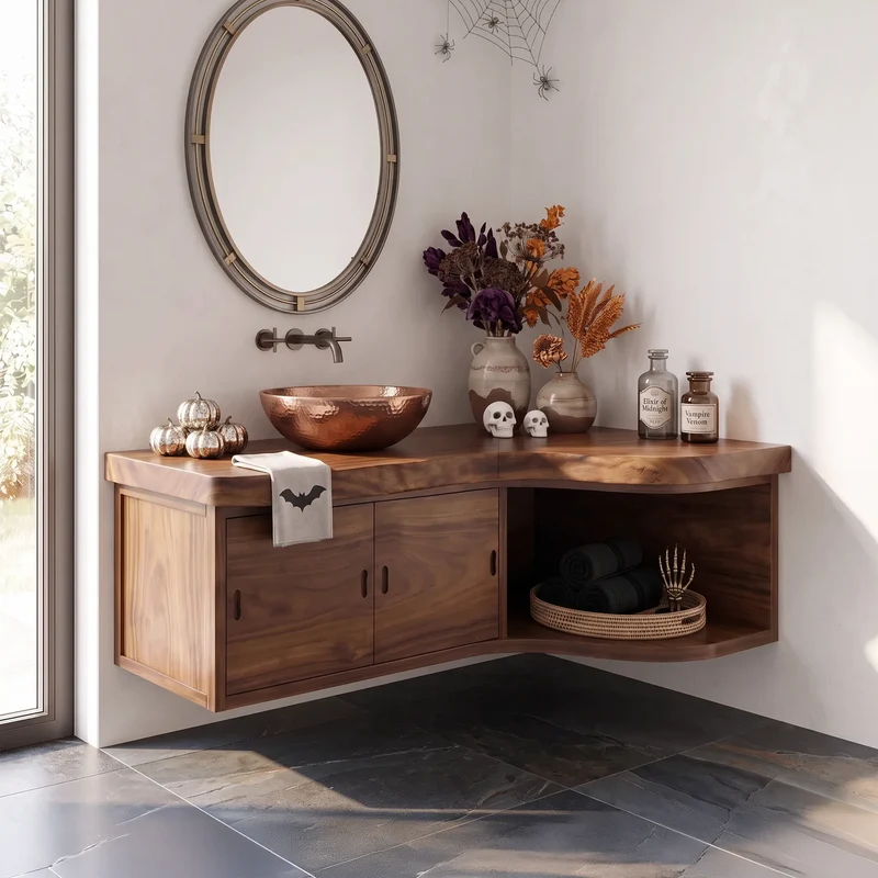 Farmhouse Pumpkin Bathroom Vanity Wellness Room SILDTTRBRV219