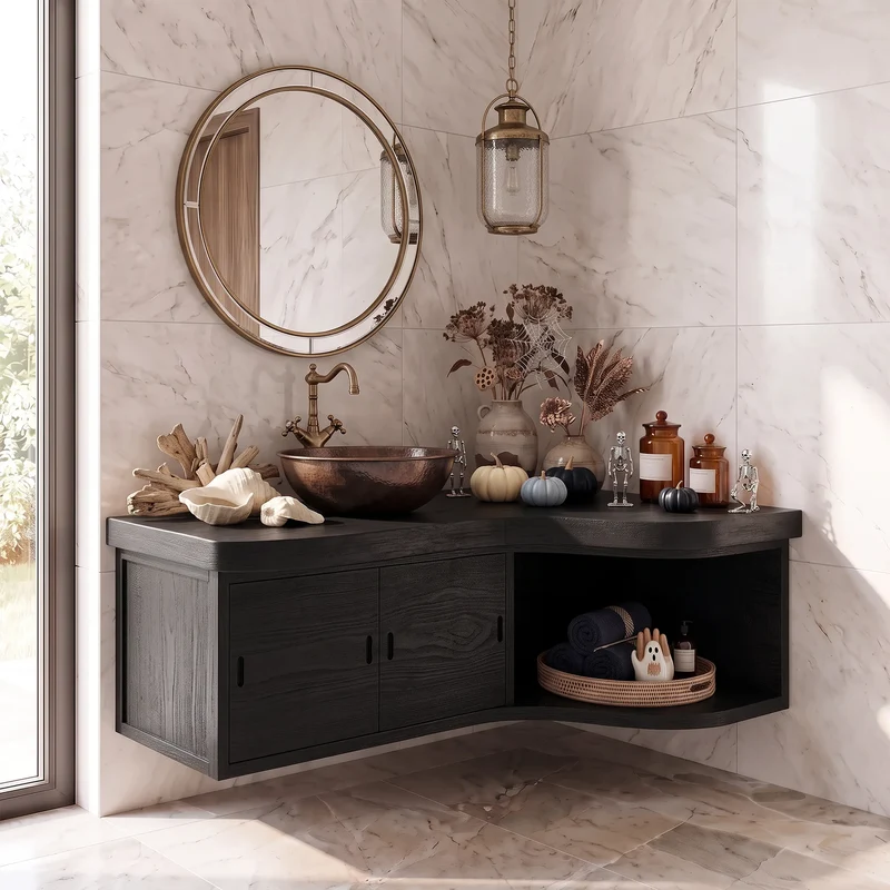Farmhouse Pumpkin Bathroom Vanity Wellness Room SILDTTRBRV219