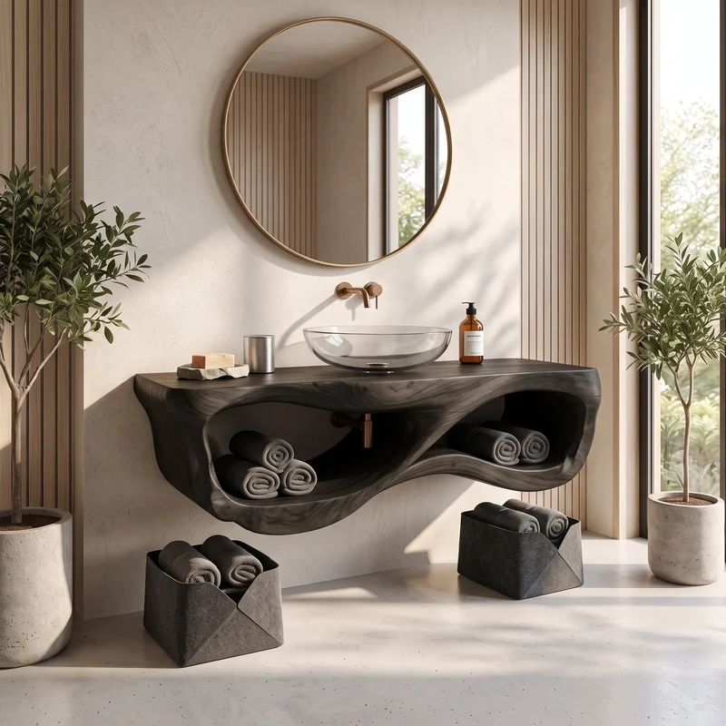 Rustic Bathroom Vanity Cabinet Guest Bathroom SILDTTRBRV210