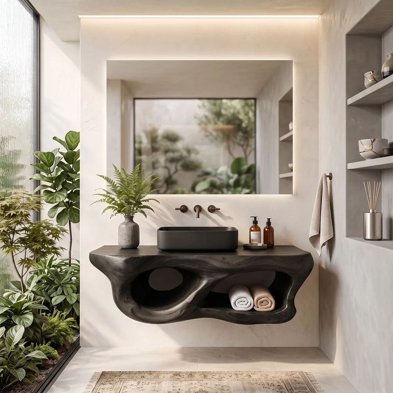 Modern Wooden Bathroom Vanity Wellness Room SILDTTRBRV209
