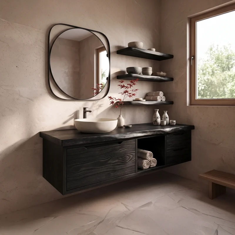 Contemporary Double Sink Bathroom Vanity Modern Ensuite SILDTTRBRV207