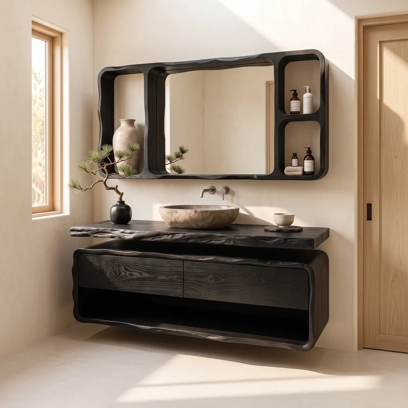 Rustic Live Edge Bathroom Vanity Luxury Bathroom SILDTTRBRV205