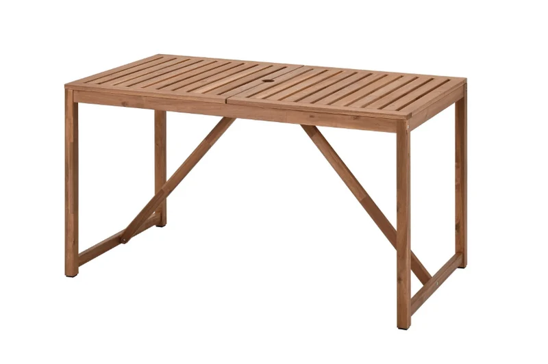 NÄMMARÖ Dining table, light brown, 140x75 cm