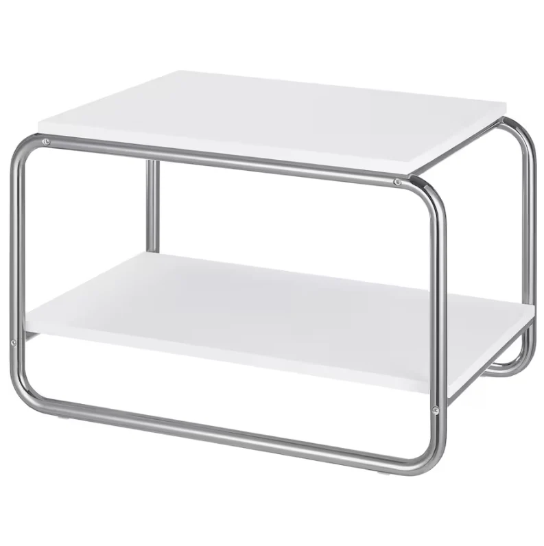 BAGGBODA Side table, white, 71x50 cm