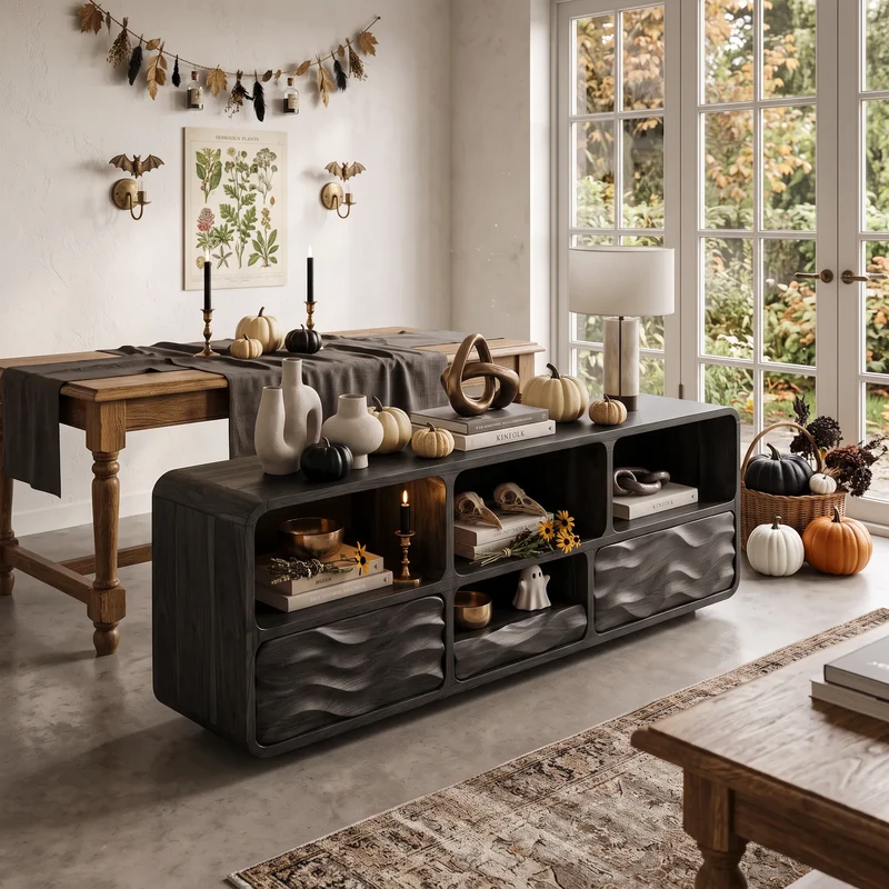 Rustic Halloween Hallway Table Modern Bedroom SILDTTRCS139