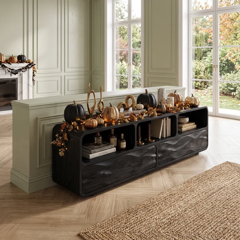 Farmhouse Pumpkin Storage Console Table Luxury Bedroom SILDTTRCS138