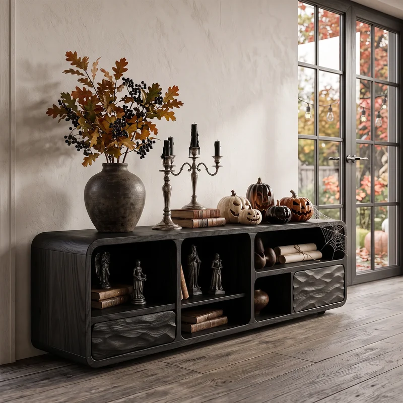 Mid Century Skull Console Table for Entryway SILDTTRCS137