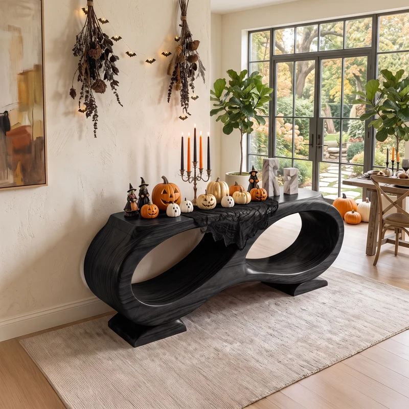 Mid Century Halloween Wooden Console Table Luxury Bedroom SILDTTRCS133