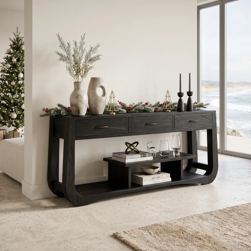 Farmhouse Christmas Behind Couch Table Modern Bedroom SILDTTRCS123