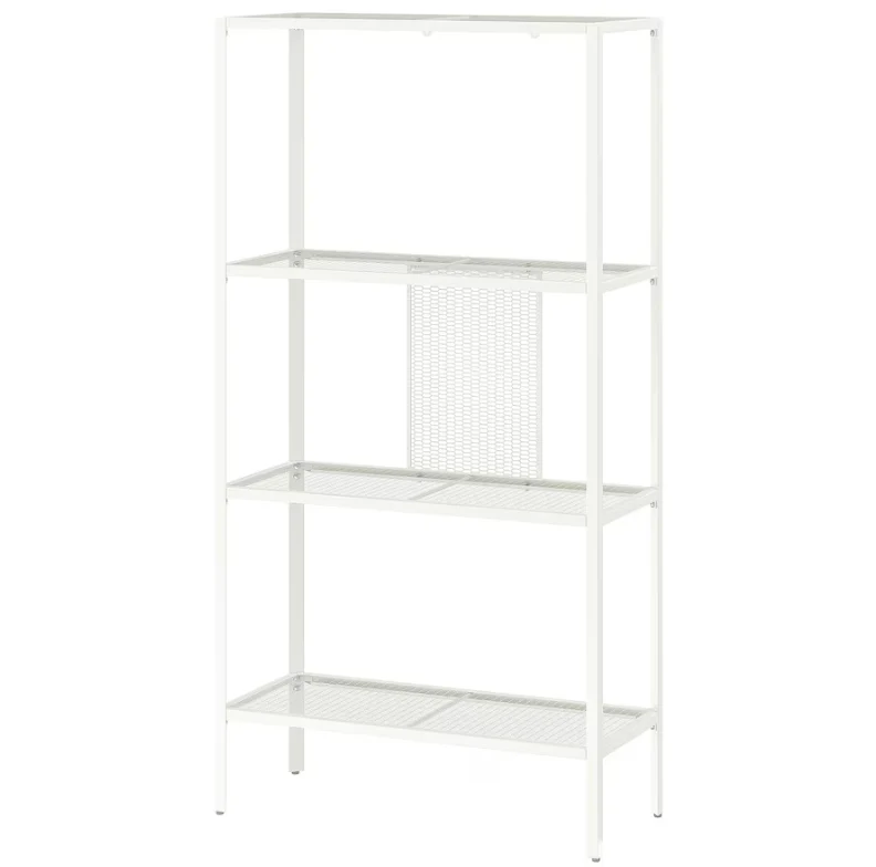 BAGGEBO Shelving unit, metal/white, 60x25x116 cm