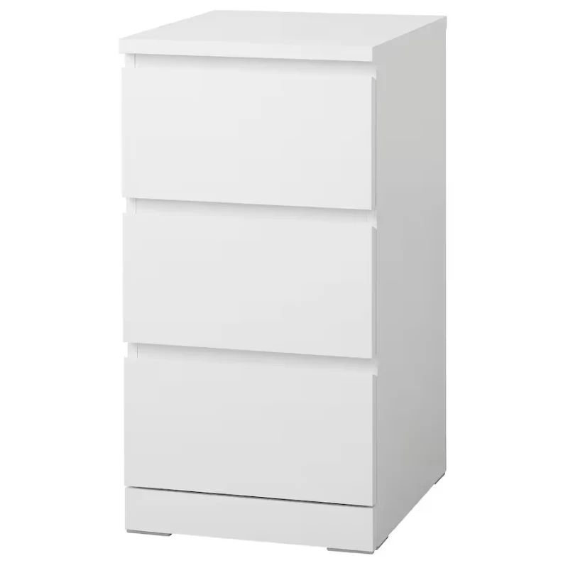 MALM Chest of 3 drawers, white, 40x78 cm