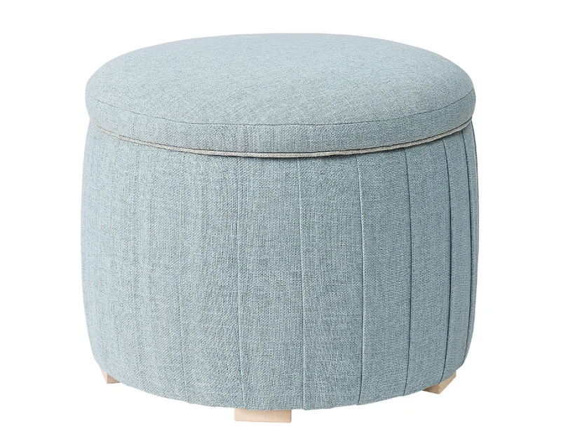 ATERLÖGA pouffe with storage, kilanda light blue