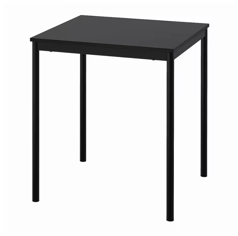 SANDSBERG Table top, black, 67x67 cm/SANDSBERG Underframe for table top, black, 67x67x73 cm