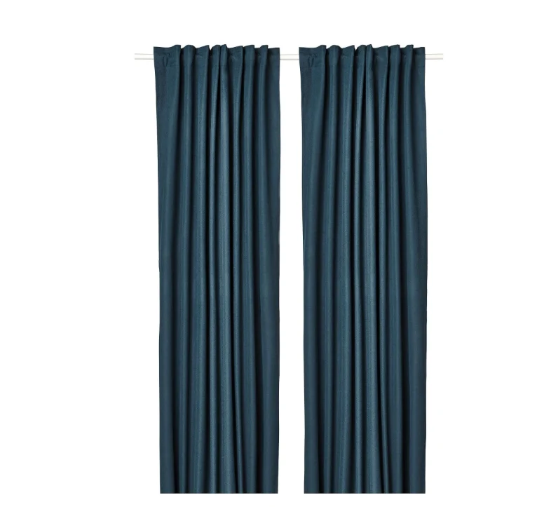 ROSENMANDEL blackout curtain, 1 pair, dark blue, 135x300 cm, room darkening, polyester