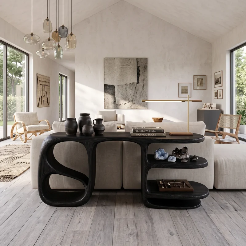 Organic Double Loop Console For Contemporary Living Room SILDTTNCS183