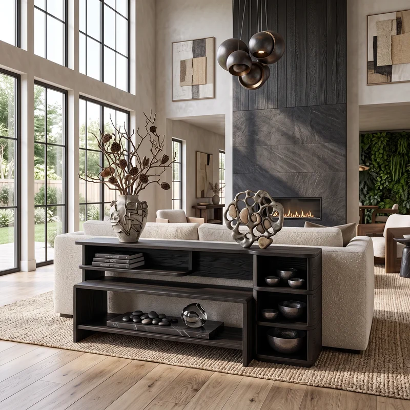 Minimalist Storage Console For Contemporary Living Room SILDTTNCS176