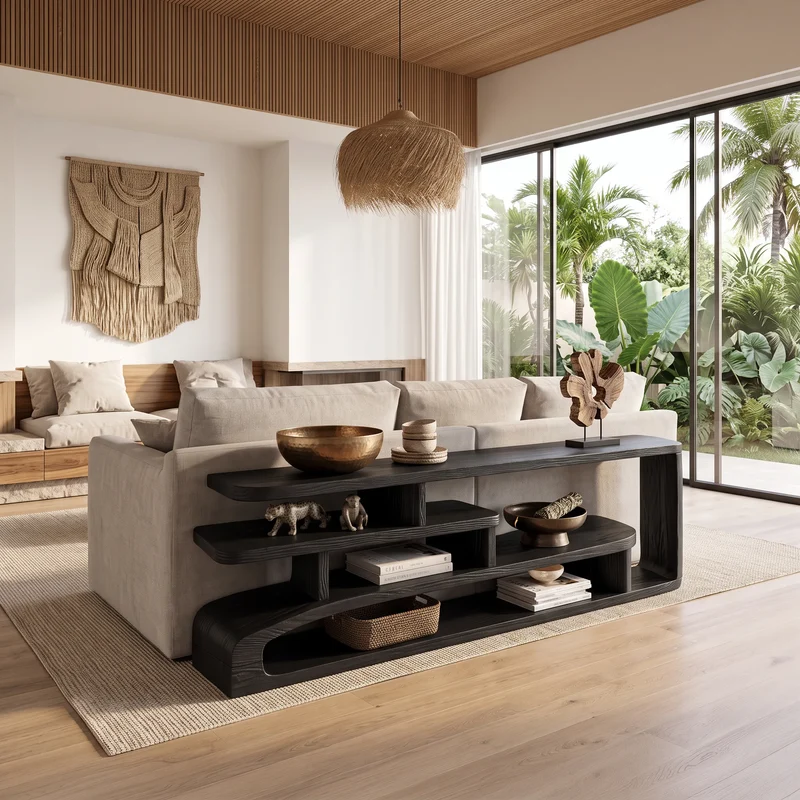Contemporary Layered Console Table For Modern Hallway SILDTTNCS169