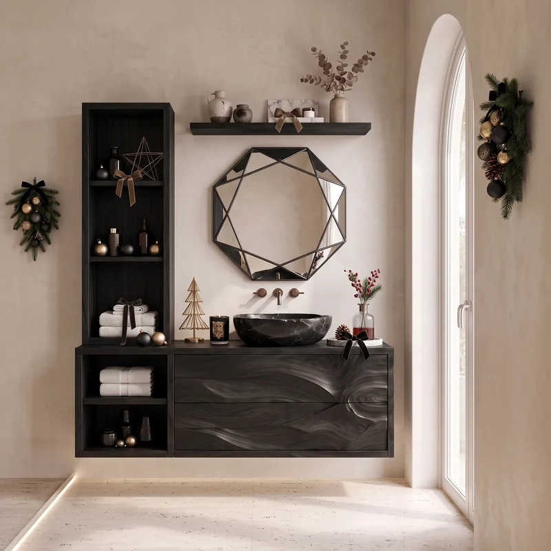Mid Century Christmas Floating Vanity Urban Apartment SILDTTRBRV241