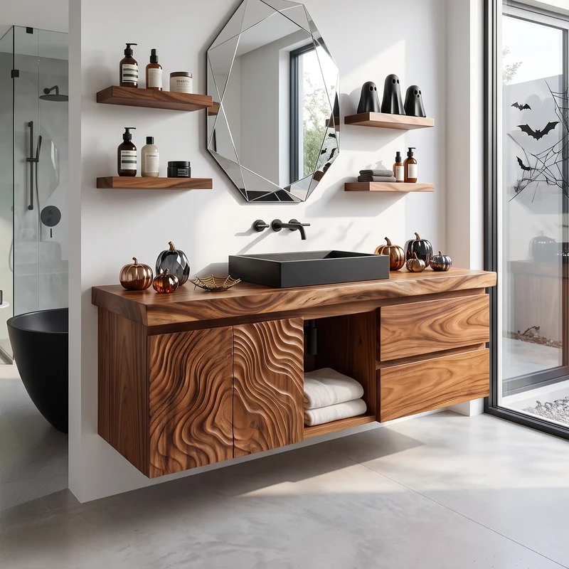 Contemporary Halloween Floating Bathroom Vanity Urban Loft SILDTTRBRV235