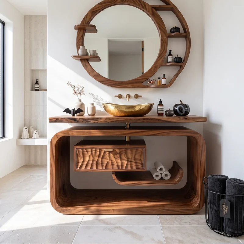 Farmhouse Skull Bathroom Vanity Contemporary Bathroom SILDTTRBRV229