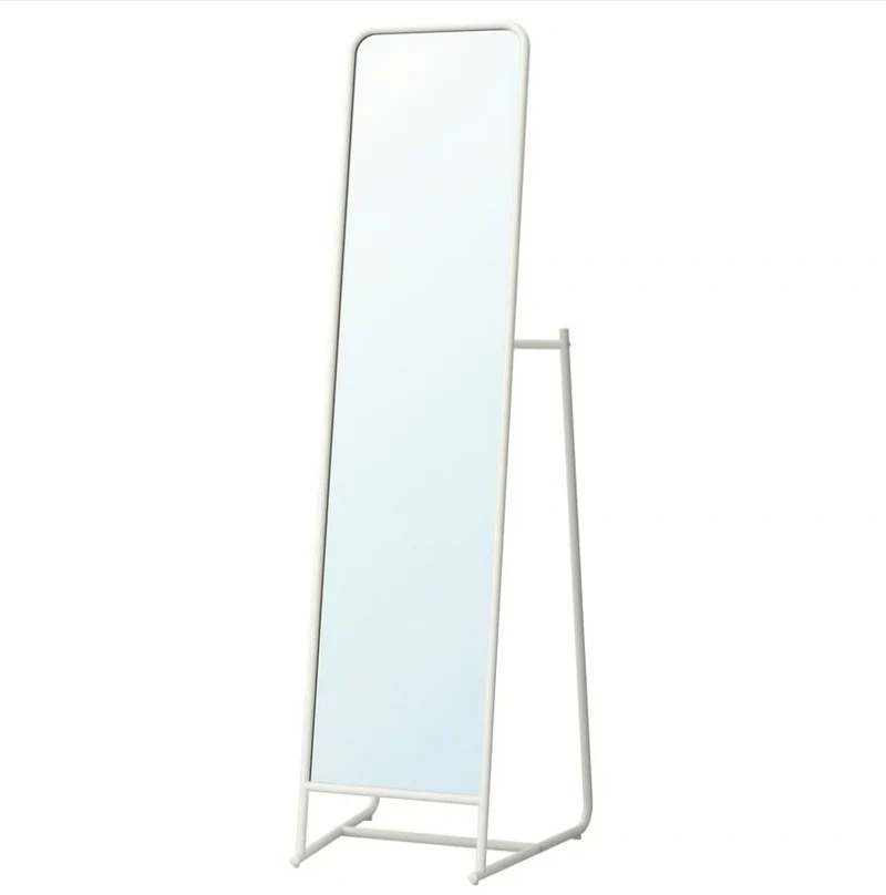 KNAPPER Standing mirror, white, 48x160 cm