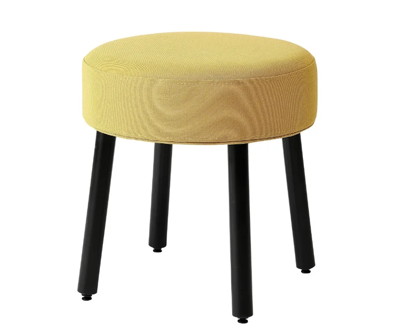 MÖRTFORS pouffe, diserod dark yellow, 47x47 cm