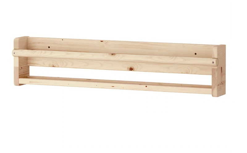 FLISAT Wall storage, light white stained pine, 70x9x16 cm