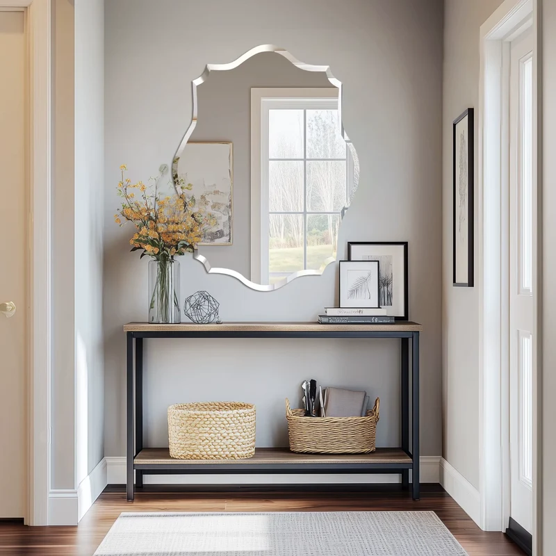 Grand Miroir Mural Design 60x80 cm - Forme Unique et Style Moderne