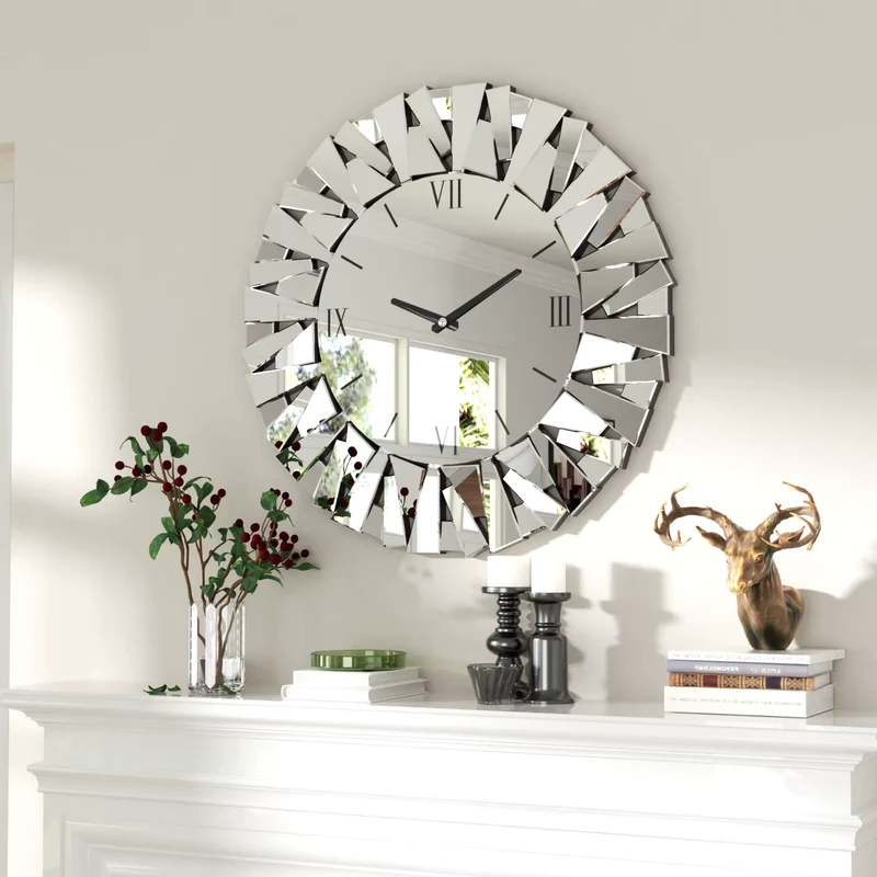 Horloge Murale avec Miroir - Design et Précision au Quotidien