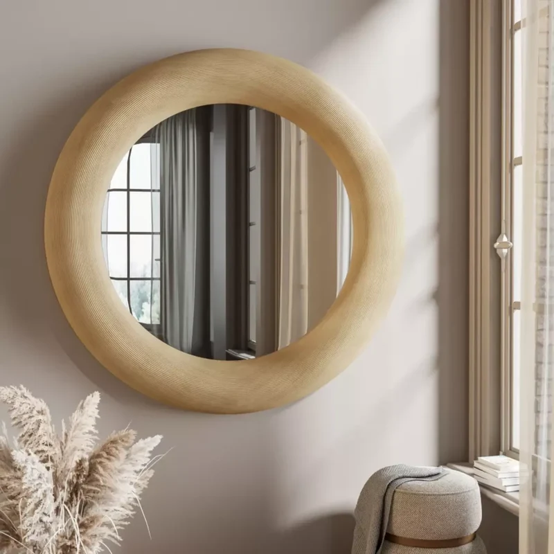 Miroir Bois Design - 152 cm d'Originalité en Bambou