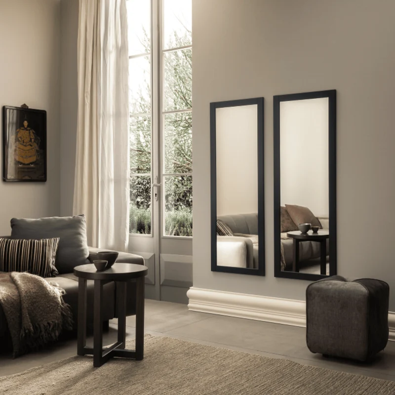 Miroir Bois Noir Design Moderne - Une Touche Raffinée et Classe