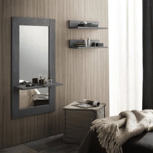 Miroir Entrée avec Étagère - Style Intemporel