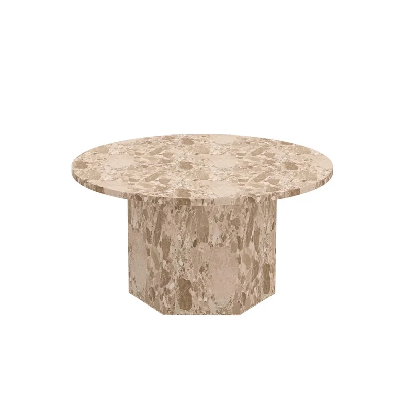 Naxos Couchtisch, Latte Marmor | Ø80xH42