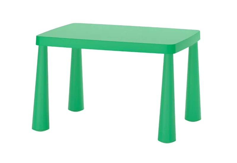 MAMMUT children's table, high-gloss green, 77x55 cm