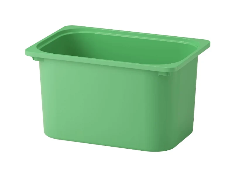 TROFAST storage box, high-gloss green, 42x30x23 cm