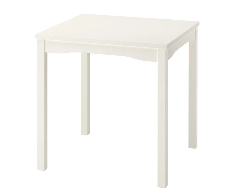 HAUGA kitchen table, white, 74x74 cm, seats 2