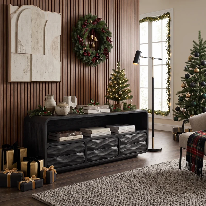 Rustic Christmas Console Table Luxury Living Room SILDTTRCS118