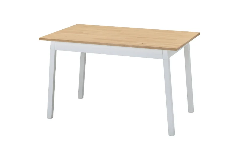 PINNTORP kitchen table, light brown-white, 125x75 cm, seats 4