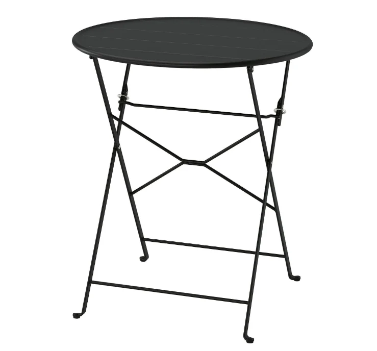 SUNDSÖ foldable table, anthracite, 65 cm