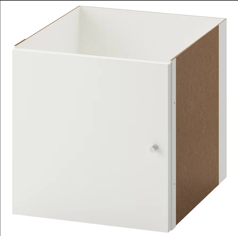 KALLAX Insert with door, high-gloss white, 33x33 cm