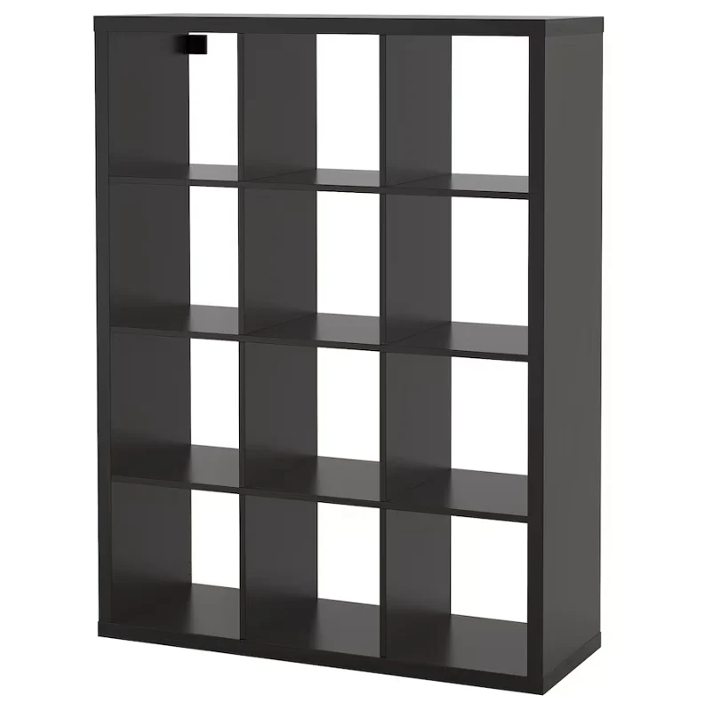 KALLAX Shelving unit, black-brown, 112x147 cm