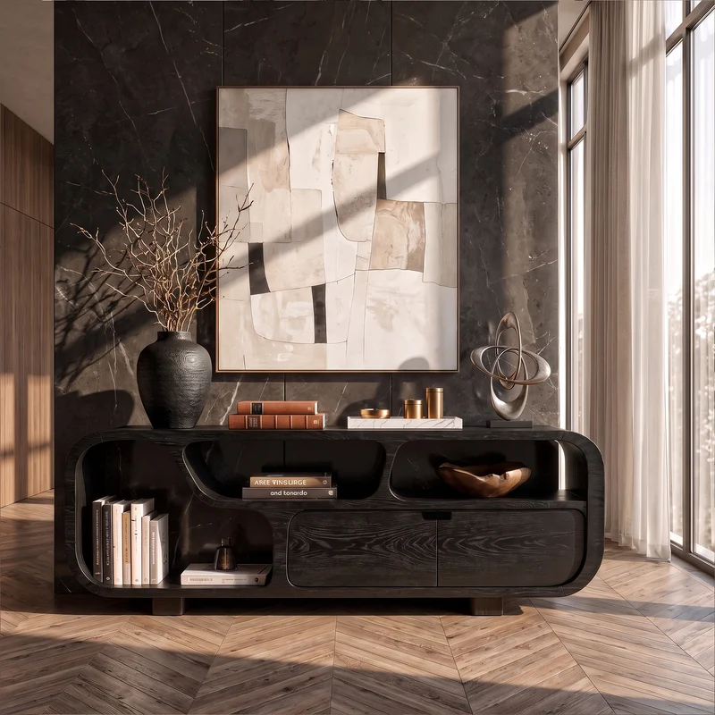 Contemporary Sideboard With Floating Drawer Design For Living Room SINLKISD006