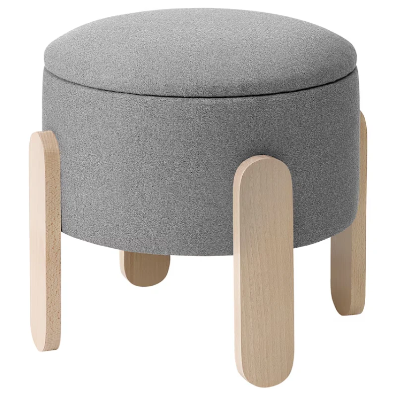 FORLUNDA Pouffe, with storage/Tonerud grey