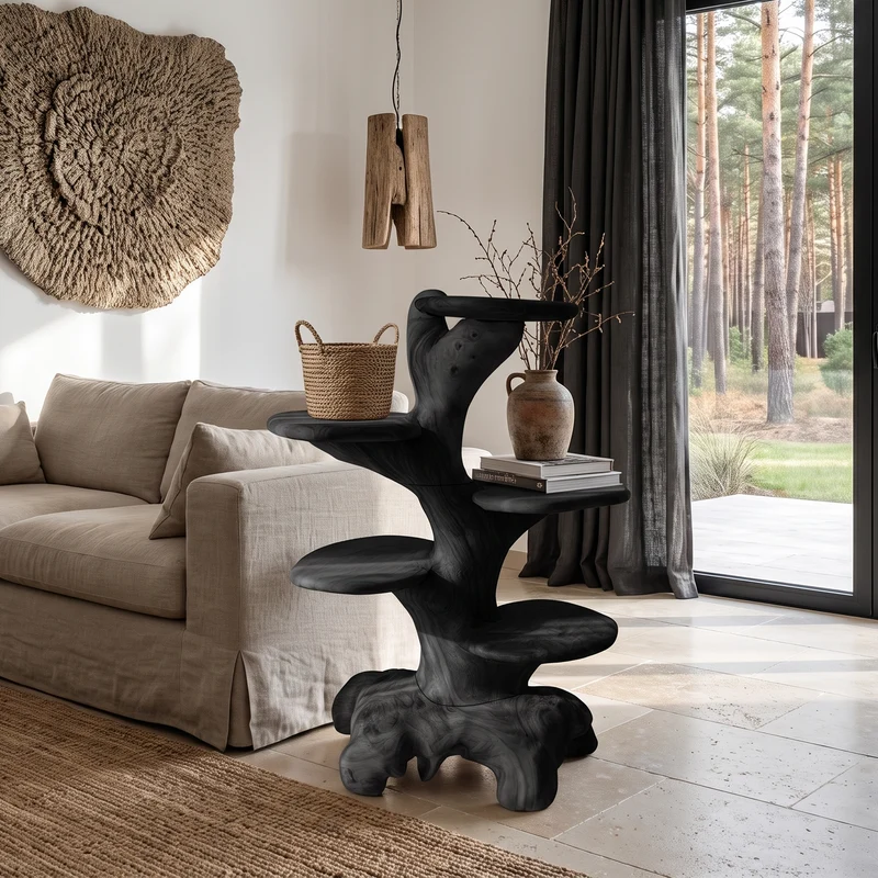 Minimalist Side Table With Integrated Storage For Living Room SINLHASTA307