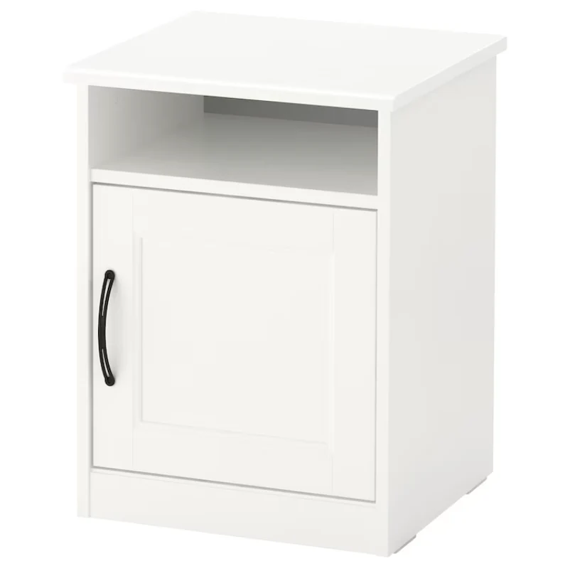 SONGESAND Bedside table, white, 42x40 cm