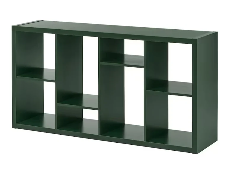 KALLAX Open Shelving Unit, green, 147x77 cm