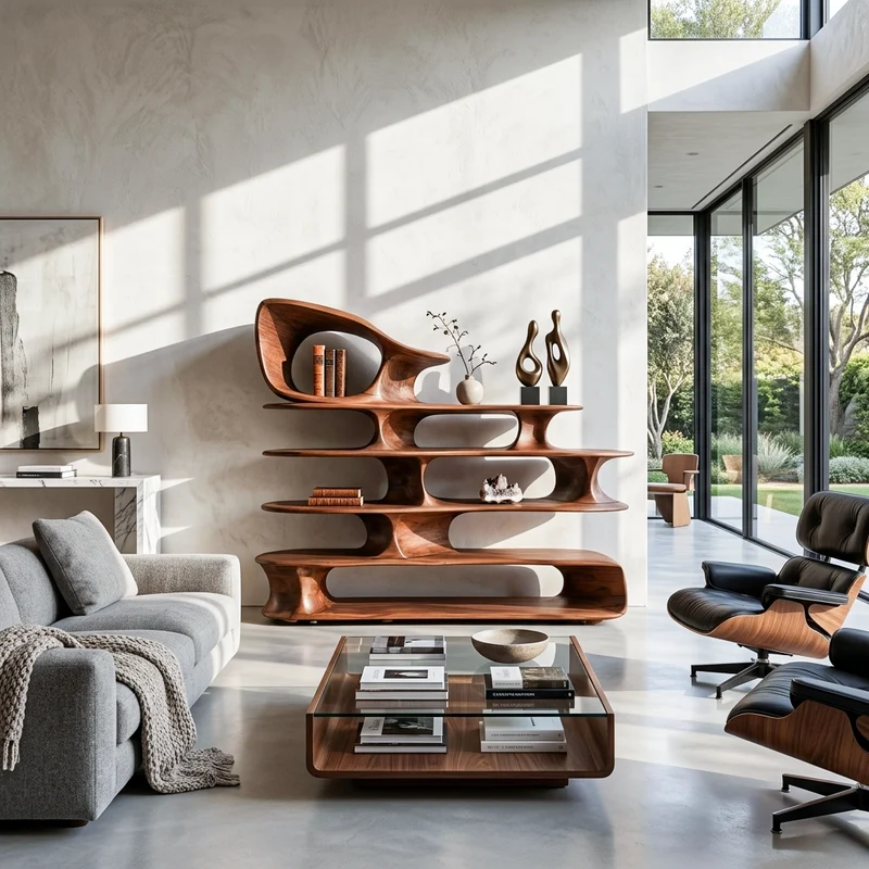 Modern Sculptural Standing Shelf For Living Room SITHTTSS005