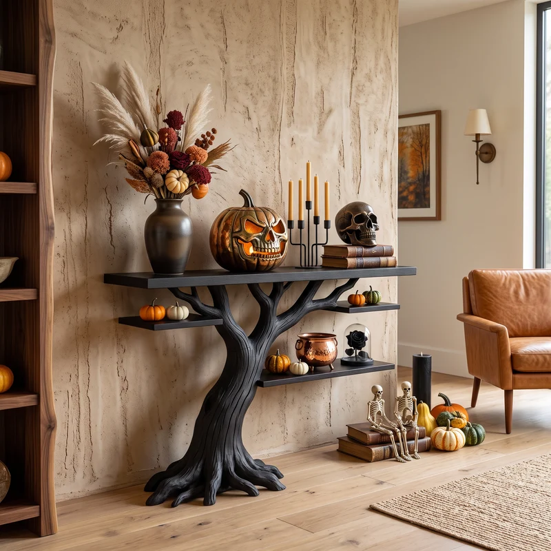 Organic Spreading Branch Console For Gothic Halloween Interior SILDTTNCS153